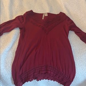 Forgotten Grace Lace/Flowy Blouse